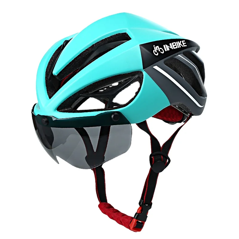 

INBIKE Safety Light Unisex Cheap Sun Visor Men Women Mountain Bicycle Bike Helmet, Blue,red,green,white