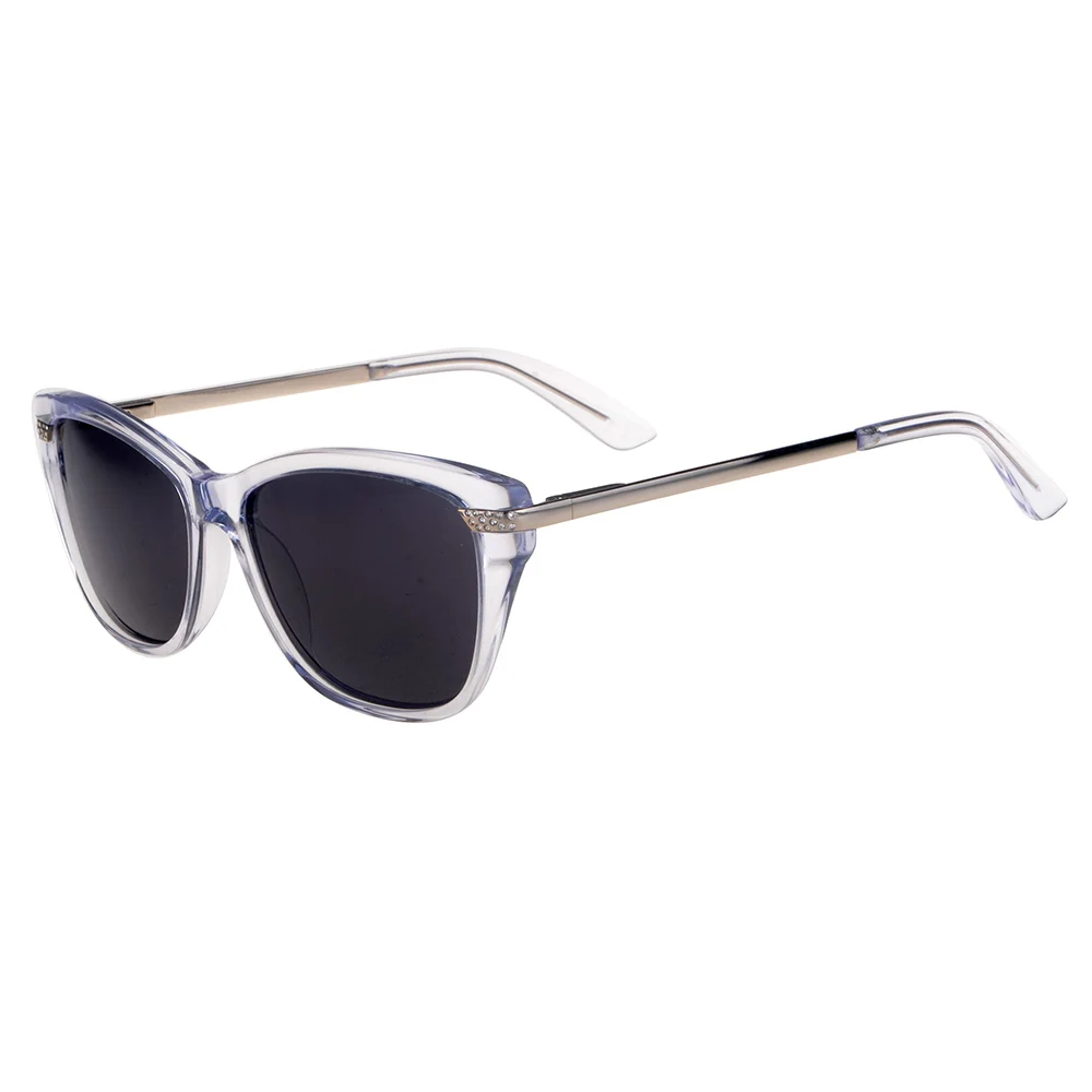 

Acetate fashion ladies transparent polarized sun shades eyewear