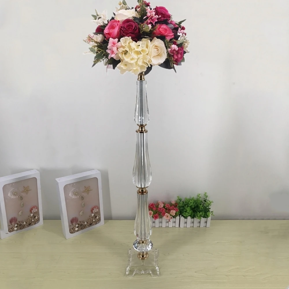 

Metal Vases 78 CM/ 30.7" Tall Acrylic Table Vase Wedding Centerpiece Event Road Lead Flower Rack For Home Decoration
