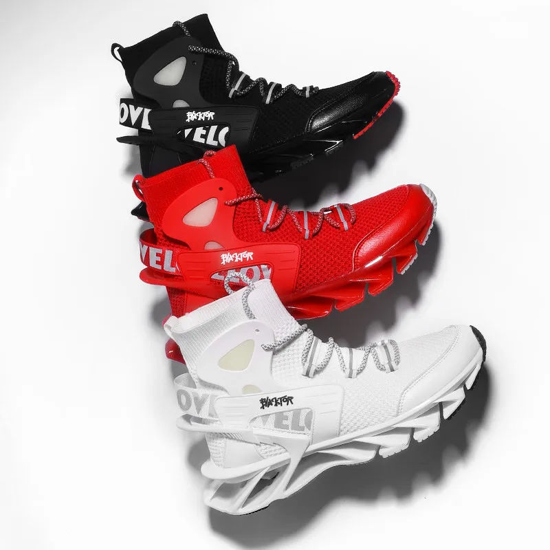 

Blade High Top Casual Men Sneakers Best Selling Fashion Creative Design Men Sports Shoes Hard-wearing, Black,white,red