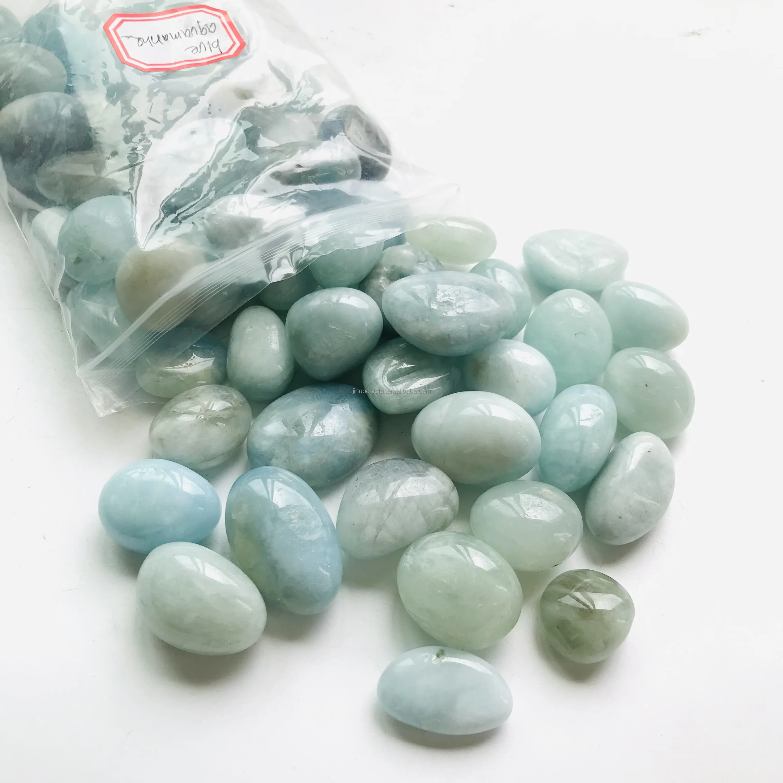 

Hot sale crystal gravel stone natural aquamarine tumbled stones for healing