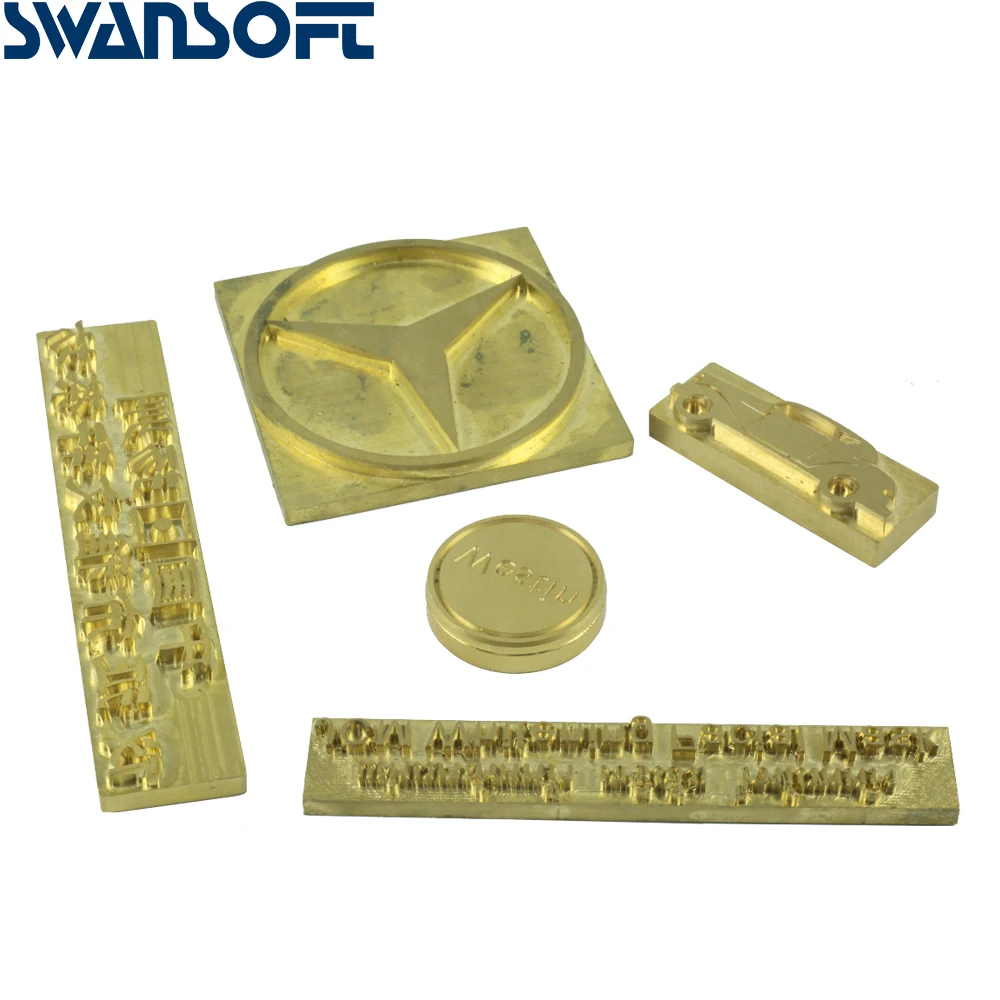Swansoft Custom Brass Leather Stamping Mould Diy Personalized Brand