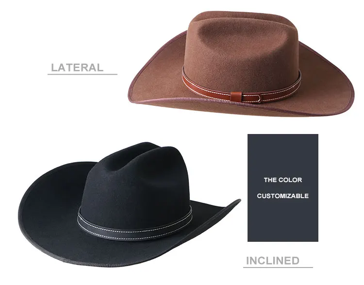 Huayi Hats China Manufacture Design Winter Western Fedora Felt Cowboy ...