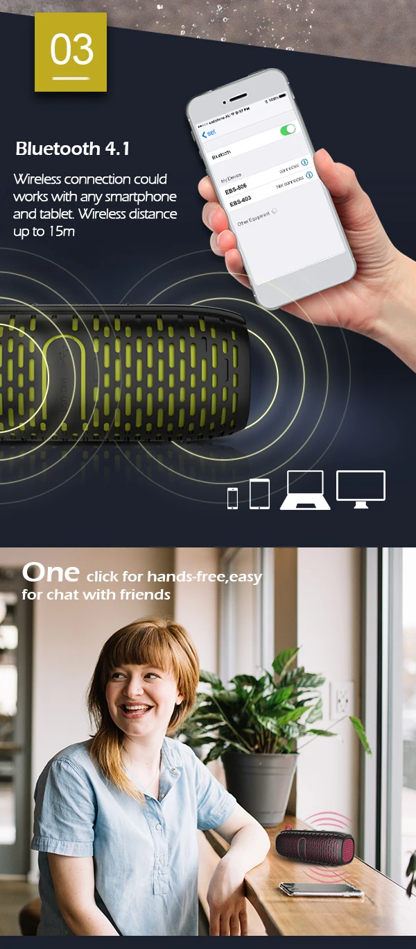 New style outdoor waterproof wireless bluetooth speaker - ANKUX.COM