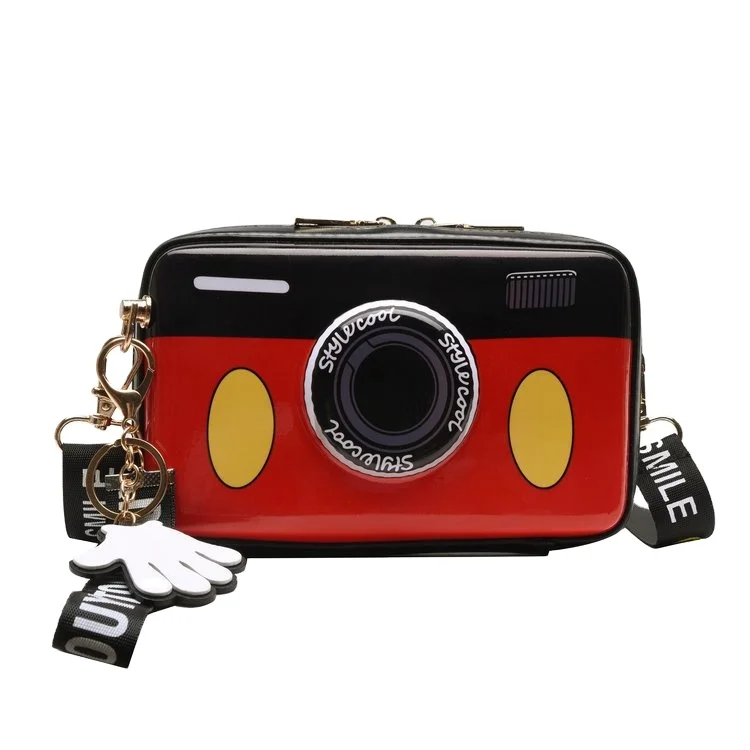 

OXGIFT Wholesale camera shaped cute kids purses and handbags women, Red