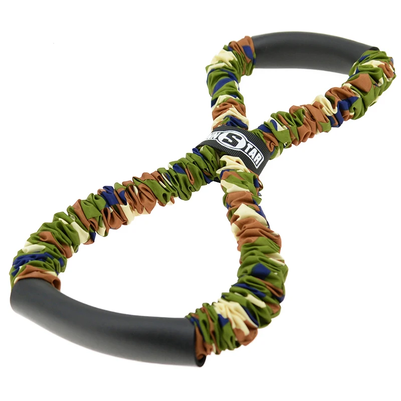 

Exercise bands resistance custom logo premium quality figure 8 resistance bands, Camo pink/camo red/ camo blue/ camo green/ camo brown