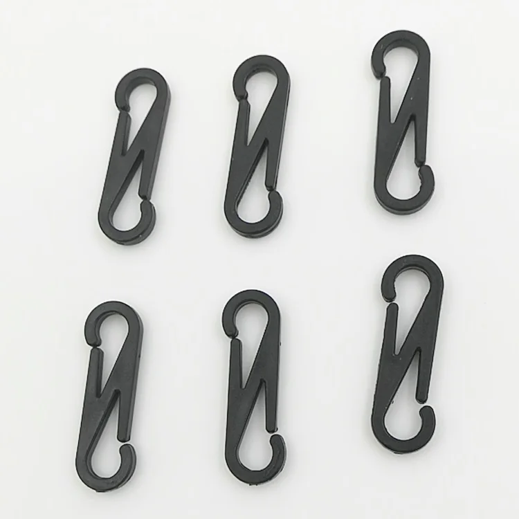 

Bestselling Multi-purpose Black Plastic Hook Clasps Clamp Plastic Clips for Lanyard