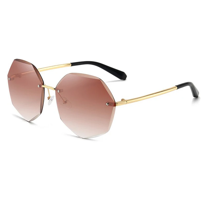 

European And American Trendy Frameless Cut-edge Sunglasses Luxury Vendors Highend Sunglasses, Custom color