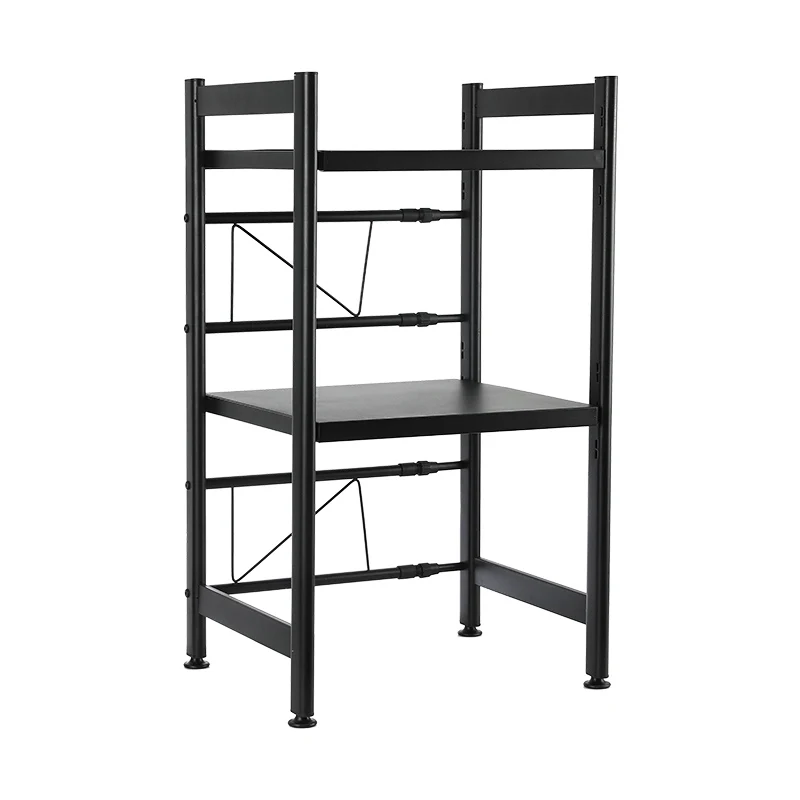 

High Quality 3-layer Carbon Steel kitchen Storage Microwave Oven Holder Spice Jar Rack, Customized color