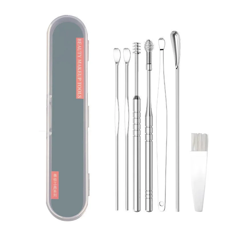 

7pcs Set Stainless Steel Ear Picks Set Ear Wax Remover Cleaner Tool Kit With Storage Box For Adults and Kids