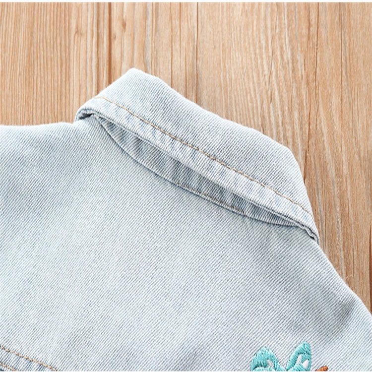 
Unique Style Fashionable Embroidered Coat Kids Denim Jacket Custom Denim Jackets 