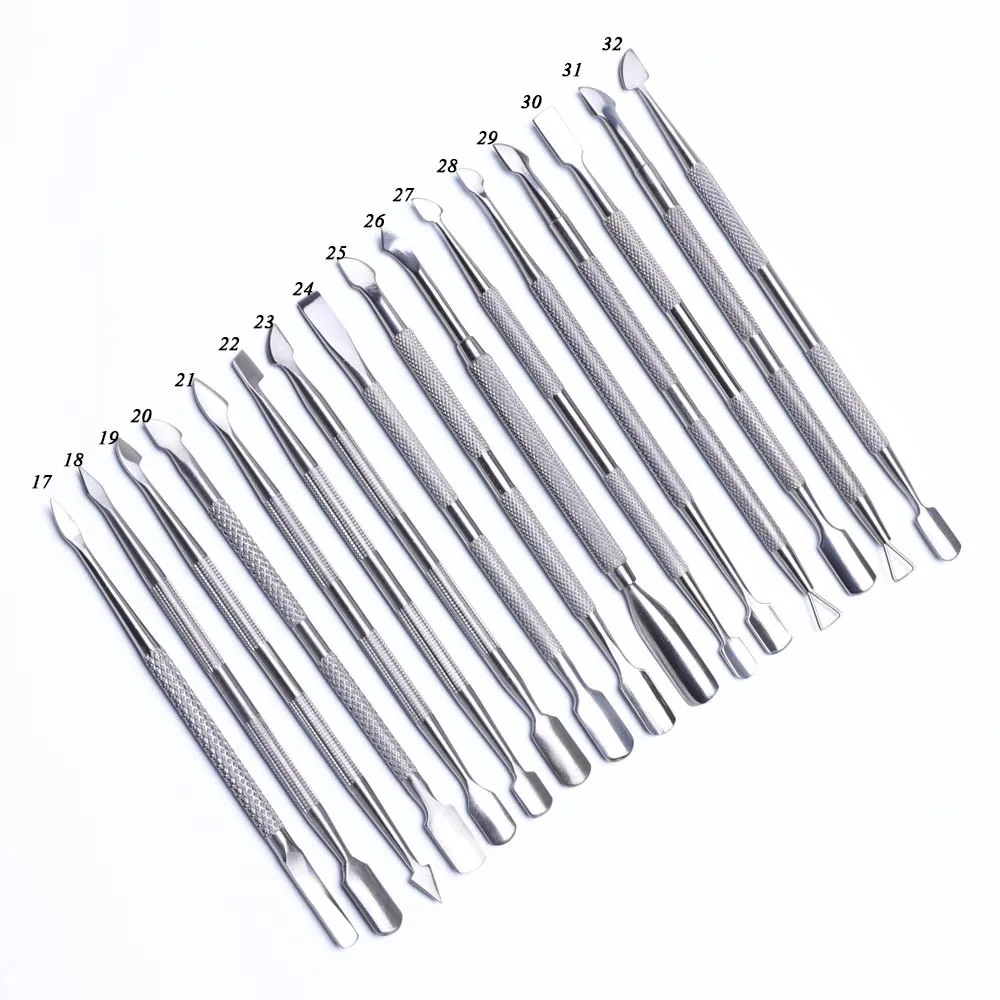 

High Quality Double heads Stainless Steel Nail Cuticle Pusher, Silver