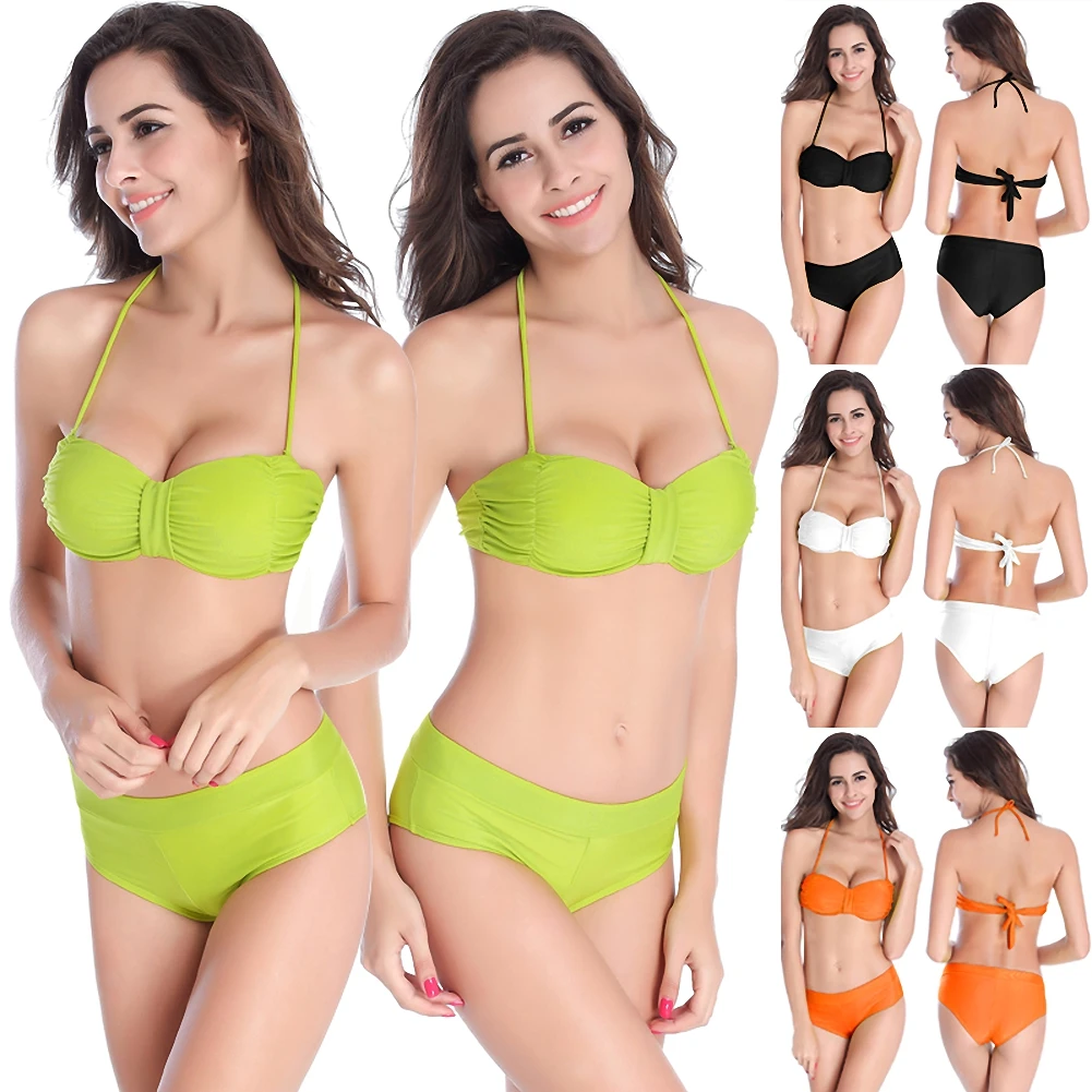 

wholesale 2021 bathing suits for women 4 color high leg sexy bikinis import