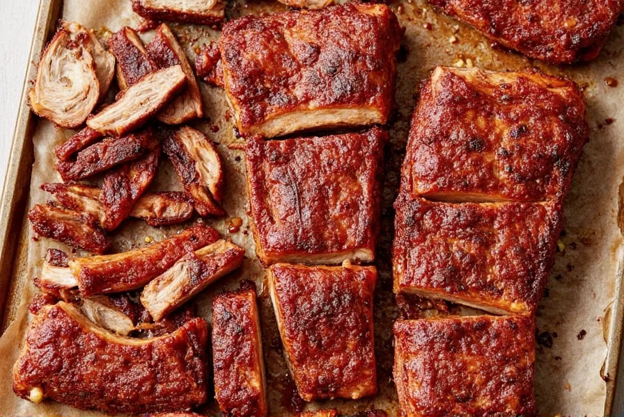 Checking internal temperature of ribs