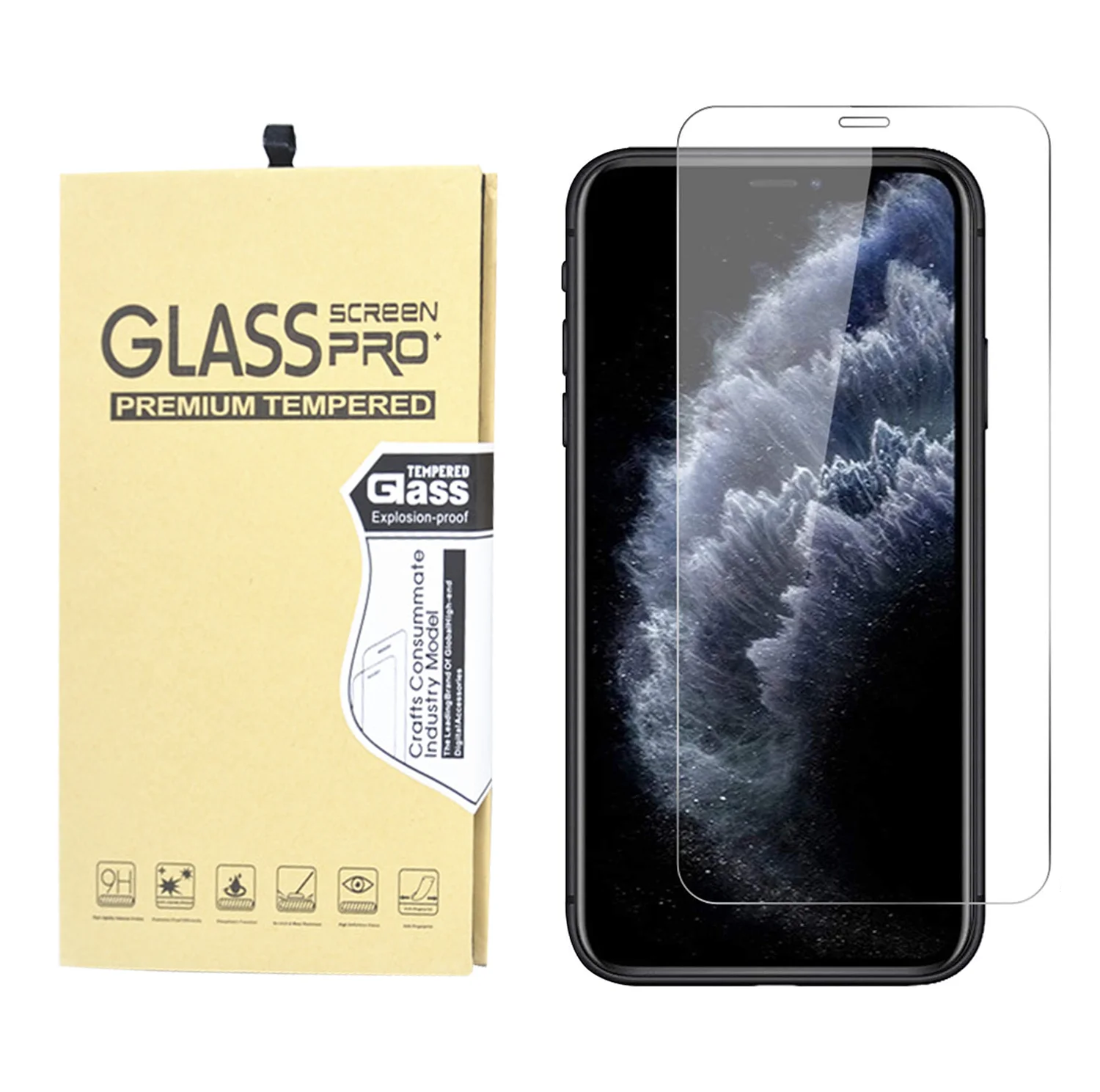 

For iPhone 12 Screen Protector,Dropshipping Premium Tempered Glass Screen Protector Film For iPhone 12 Pro Max Cristal Templado, Clear