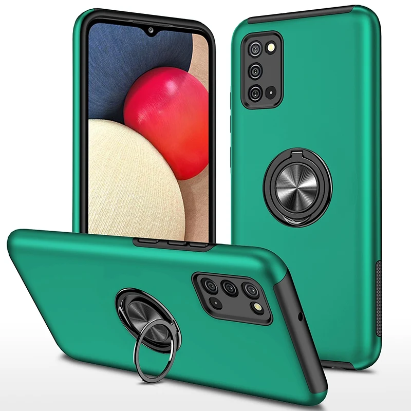 

New Arrival Ultra Slim Bumper Phone Case for Samsung Galaxy A02S US Cover with Magnetic Ring Kickstand