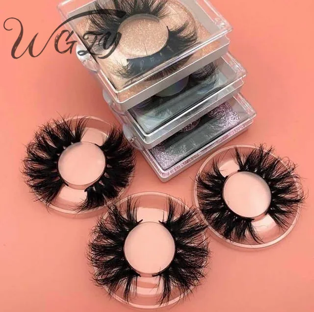 

New 3d Bulk Mink Lashes With Custom Mink Lash Packaging Case Wholesale High Quality Luxury 5d 25 mm Mink Eyelashes Private Label, Natural black
