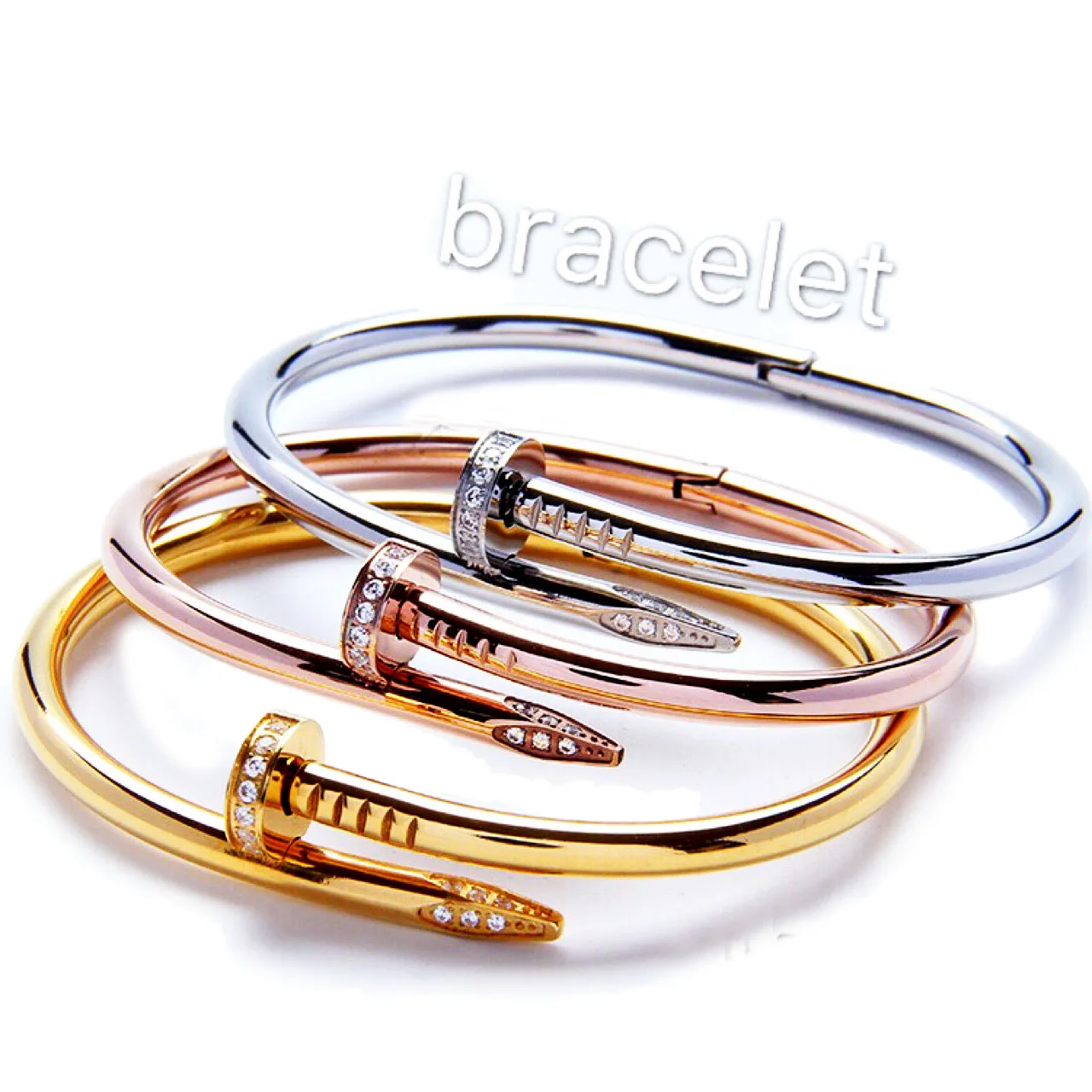 

Screw nail bracelet bracelet female male plated 18K rose gold couple wholesale