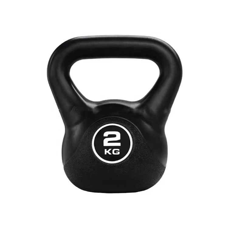 

Custom Kettlebell Solid Black Fitness Weightlifting Equipment Men/Women PE Kettle Bell, Customized availabled