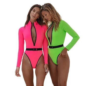 fluorescent one piece swimsuit