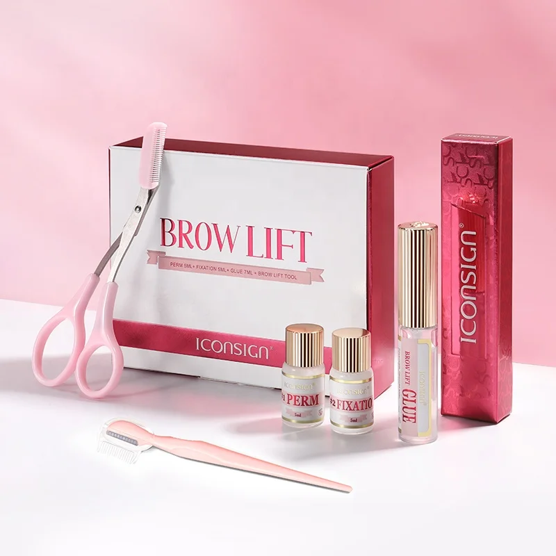 

Private Label Professional Iconsign Organic Eye Brow Perm Lamination Volume Lifting Set Brow Lift Kit At Home With Styling Tool