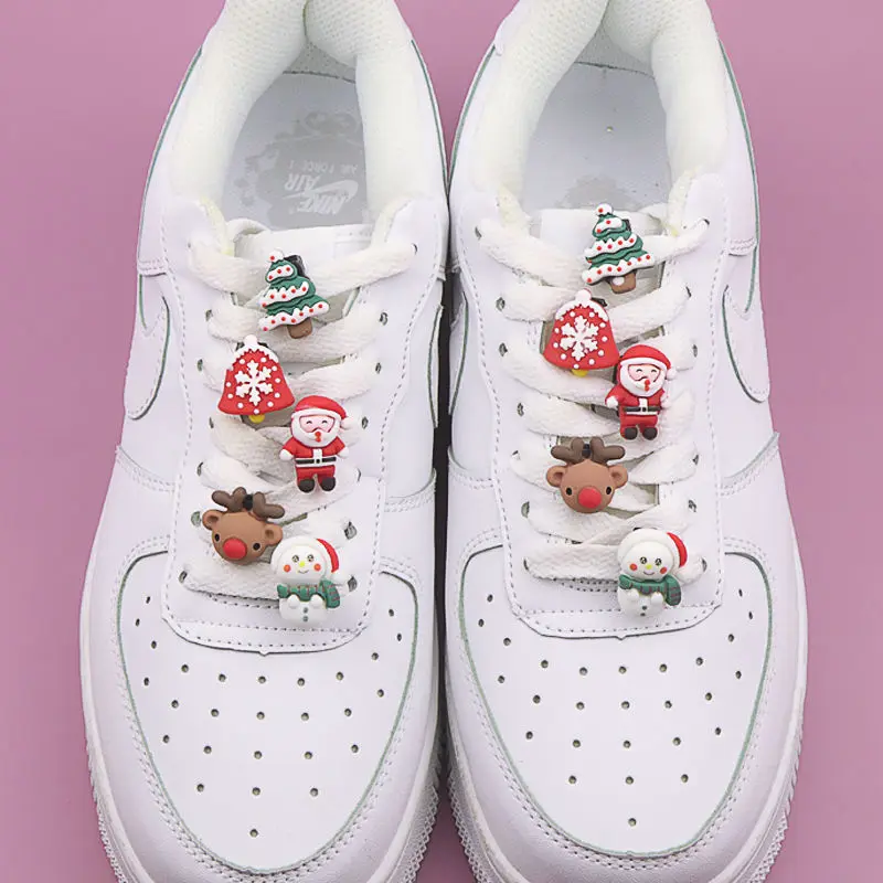 

Christmas Lovely Cartoon Shoes Accesorios Cute DIY Designer Shoelace Buckle Shoe Lace Decoration Decorations for Nike AF1