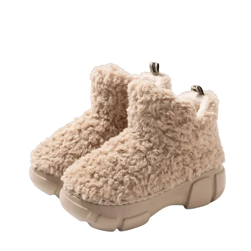 

wholesale Ladies Snow Boots Warm Shoes House Slippers Women Lightweight Soft Plush Fleece Snow Shoes