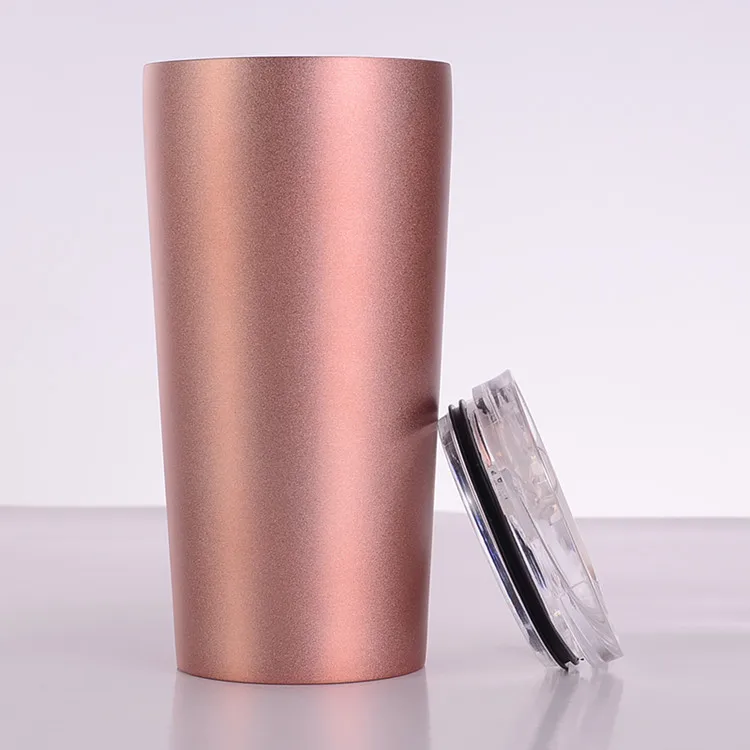 

Bulk Price Metalic Rose Gold 14oz Thermos Cup/Mug Coffee Cups for Vending Tea Cup Metal Tumbler Logo with Leakproof Lids, Customized color