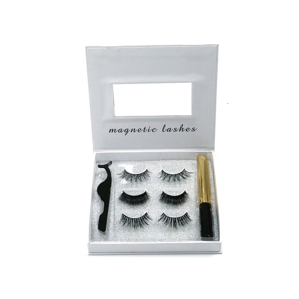 

3 Pairs Magnetic Eyelashes private label package moxielash magnetic eyelashes