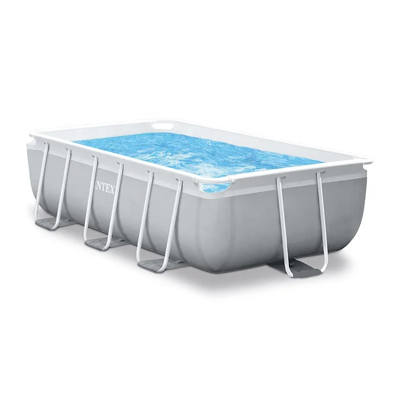 

INTEX Swimming Pool 26790 Outdoor Large Above Ground Steel Pool & Accessories With Swimming Pool Cover