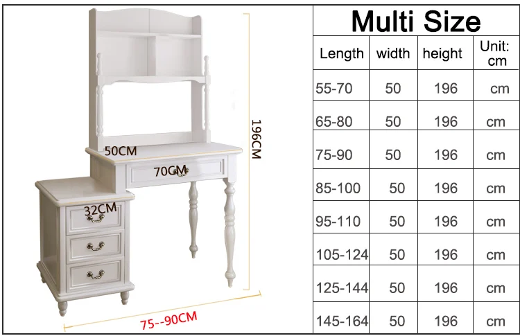 Wooden Home Study Room Furniture Modern Home Student Computer Gaming Desk with bookshelf