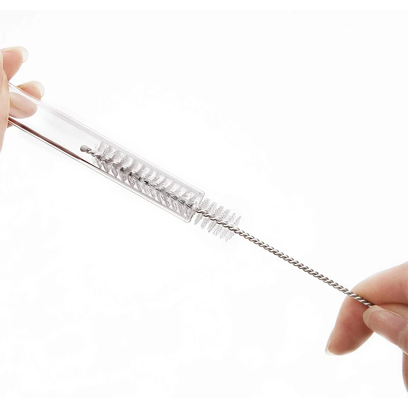 

UKETA new launched long straw brush nylon tube cleaner smoking pipe cleaner, Silver