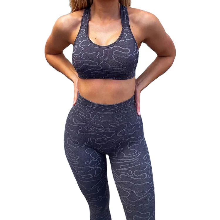 

Line design sport bra with workout pants hiking rock climbing wear 2 pack yoga set