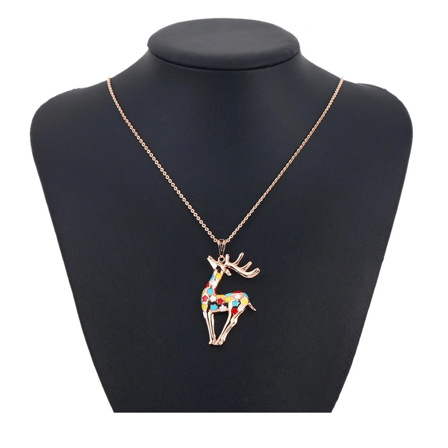 

32780 Xuping beautiful girls jewelry animal design sika deer shaped pendant Christmas pendant