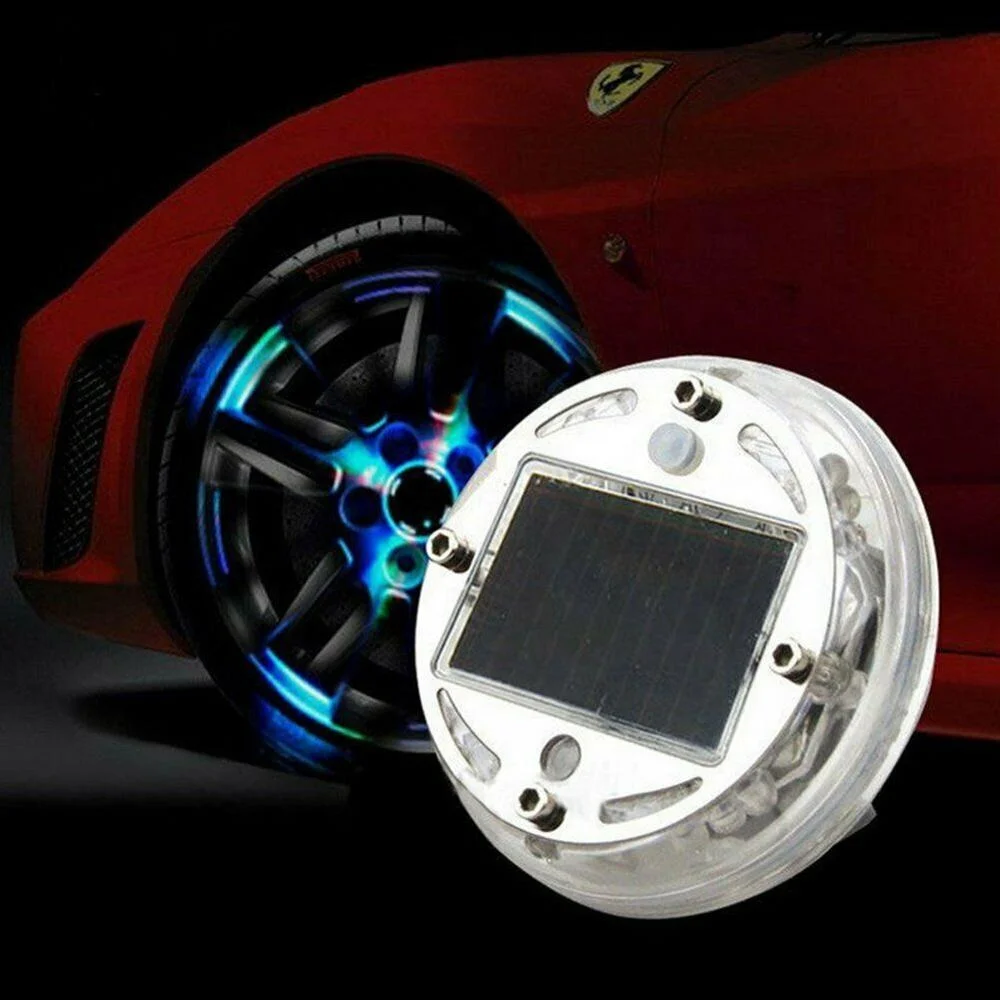 Новый дизайн! Модный Универсальный светодио дный автомобиля/Автоматическая Солнечная колесо светодиодные фонари
