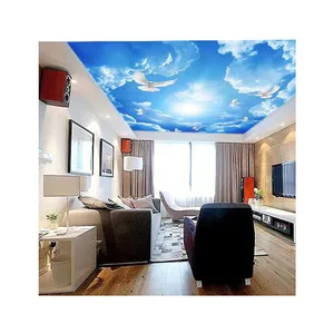 Heat Insulation Function Pvc Material Ceiling Tiles 3d Effect Designs Stretch Ceiling Film