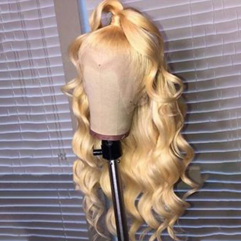 

good quality moderate price hair extension,body wave and ear to ear frontal,613 blonde front lace wig for women