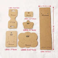 

DIY recycled custom logo kraft paper display card necklace jewelry set anklets bracelet jewellery earring packaging cards