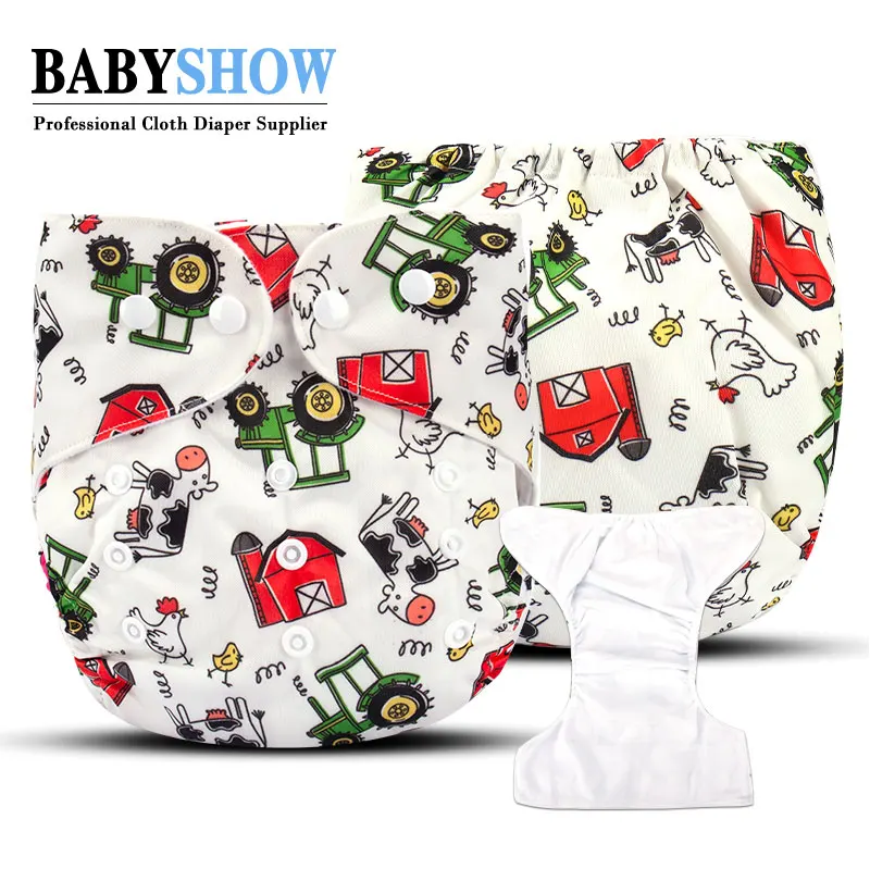 

Babyshow cow house pattern babies nappies reusable adjustable cloth diaper nappy for baby diapers wholesale, Printed