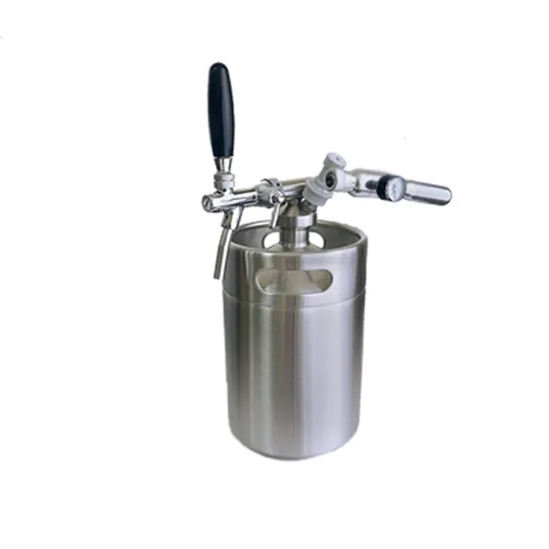 
64oz lid cooler growler and tap hose 10l tap draft beer dispenser for aluminio lager wine bier pet steel 5L and 2L mini beer keg 
