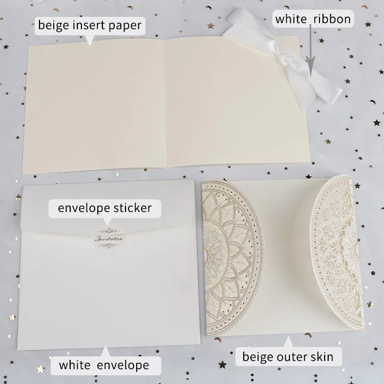 
Cheap wedding invitations laser cut card design marriage invitation card 