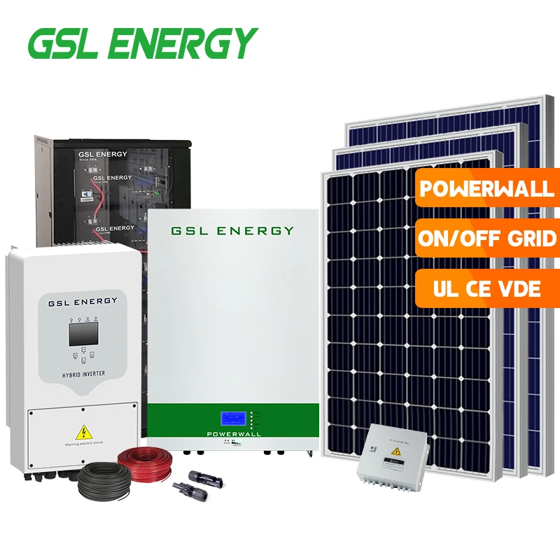 5Kw 7Kw 10Kw Power Storage LiFePO4 Battery Hybrid Inverter Solar Energy Systems For Home
