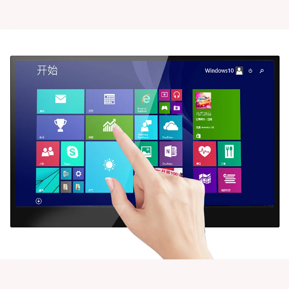 

Sibolan 2019 new LCD 13 inch 4k small touch screen portable monitor with USB Type c 12v dc input, Black