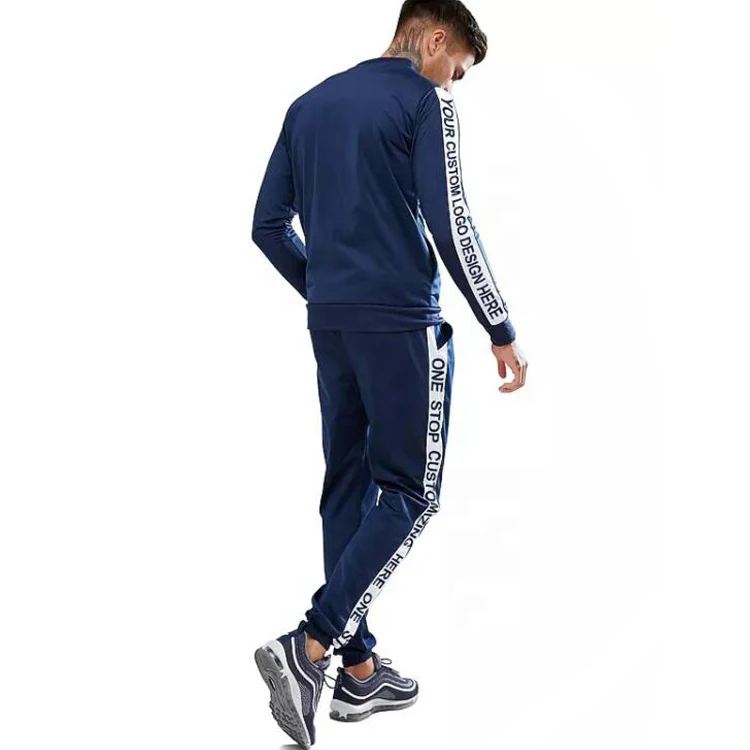 Velvet Plus Size Velour French Terry Custom Soccer Team Design Suits Sweat Track Joggers Suit Striped Mens Sports Tracksuit