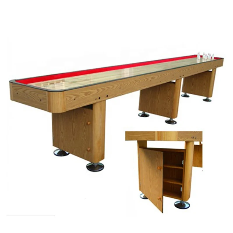 

Europe Popular Solid Wood 9ft/12ft/14ft/16ft Shuffleboard Table Game Play, As picture described