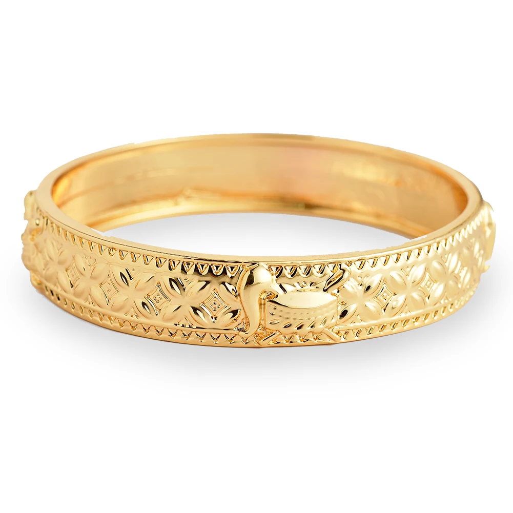 

Wholesale multi size choice exquisite carving luxury gold plated bracelet for men and women, As shows