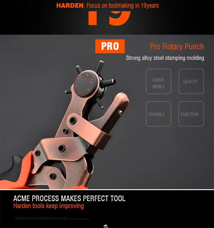 Professional custom logo carbon steel 10" pro round hole punch