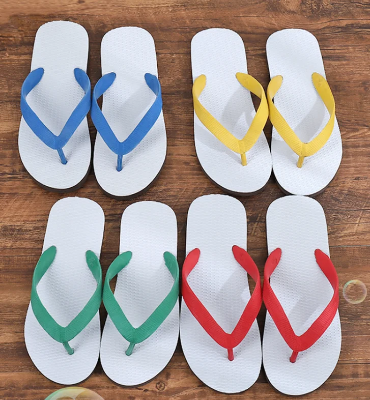 

Wholesale white flip flops wedding summer beach shoes fashion rubber flip flop, As below