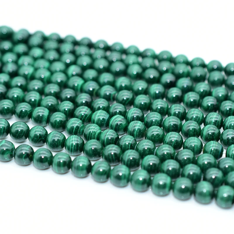 

Trade Insurance 6mm/8mm/10mm High Grade Natural Dark Malachite Loose Beads