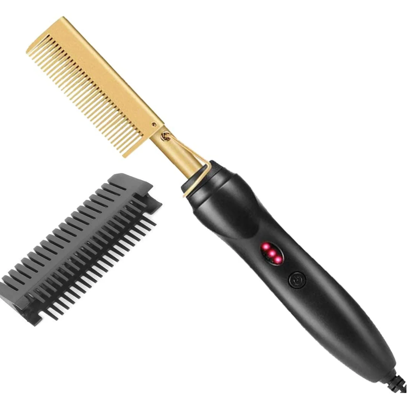 

Professional Hair Curler Hot Flat Iron Comb Hair Brush Straightening Comb